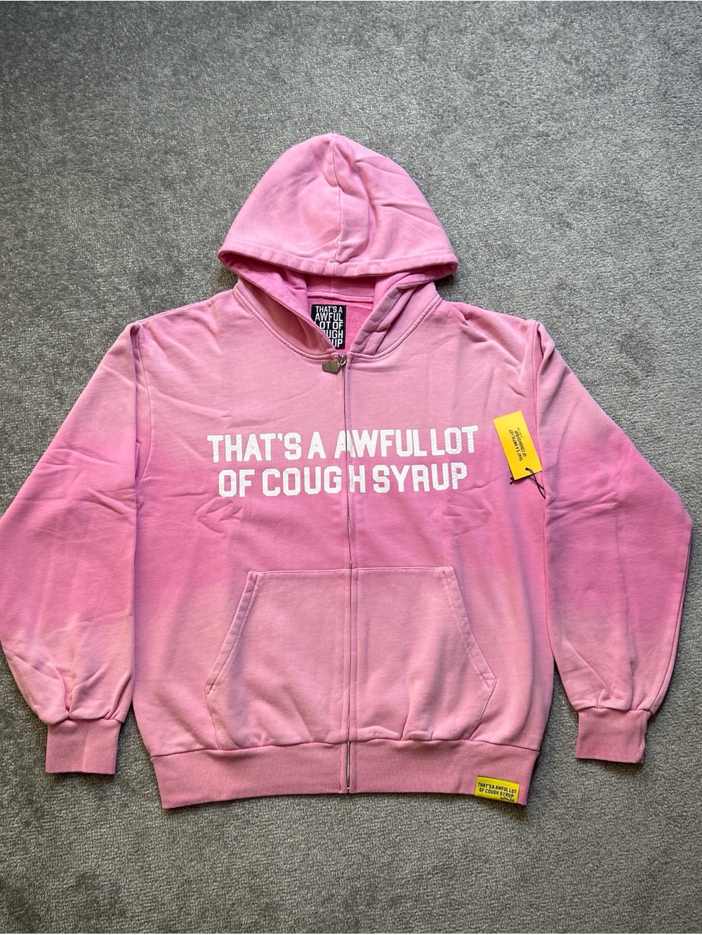 Thats A Awful Lot Of Cough Syrup Zip Up Hoodie M